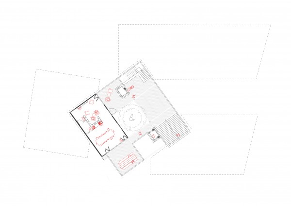 Plans Accès + Salle commune / Jules MANSART & Boris DELAFOULHOUZE