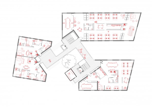 Plan Buanderie + Coworking / Jules MANSART & Boris DELAFOULHOUZE