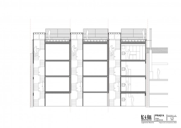Coupe longitudinale / S+M Architectes