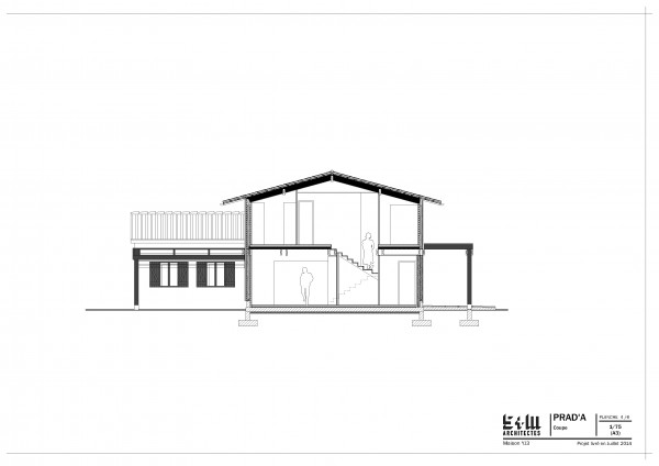 Coupe de l'extension / S+M Architectes