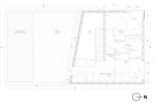 Plan R+1- Investir les toits : un espace de détente. / AL EE