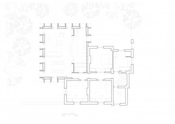 Plan rez-de-jardin / Brachard de tourdonnet architectes