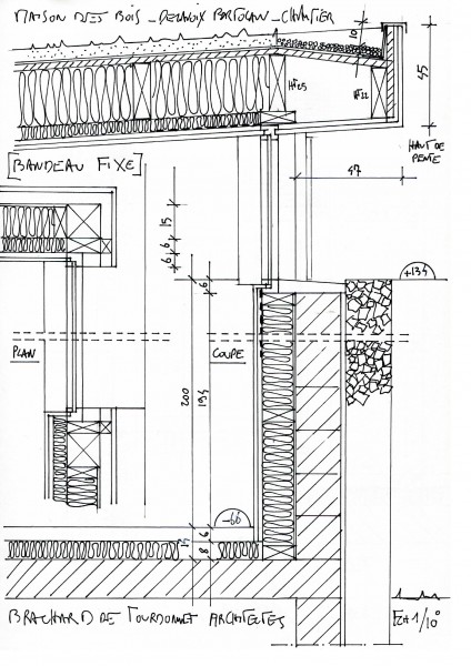 Détail bandeau fixe / Brachard de Tourdonnet architectes