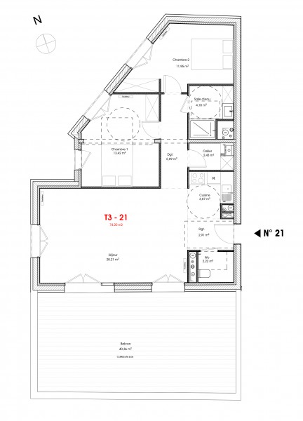 Logement Type T3 / Atelier Cambium