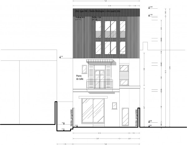 Façade sud / Olivier Carcaly / Audrey Buis