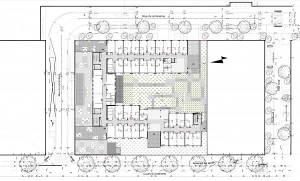 Plan du R+1 et des jardins / Agence LATOUR-SALIER