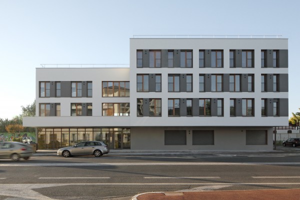Façade principale sur l'avenue de la Marne / Agnès Clotis