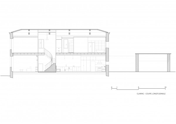 coupe longitudinale / Gayet-Roger architectes