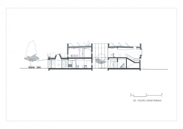 coupe longitudinale / Gayet-Roger architectes