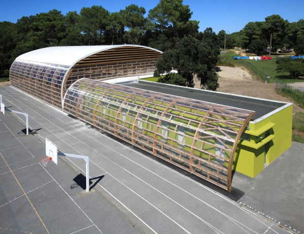 vue de la halle depuis une nacelle / pierre andrieu