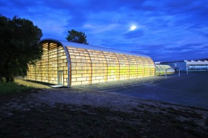 vue nuit depuis la zone boisée -Façades Sud et Ouest / pierre andrieu