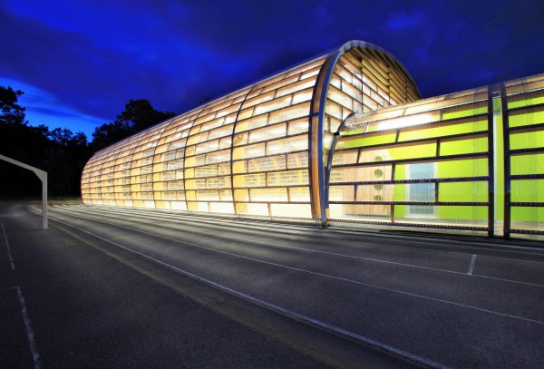 vue nuit depuis le stade -Façade Sud / pierre andrieu