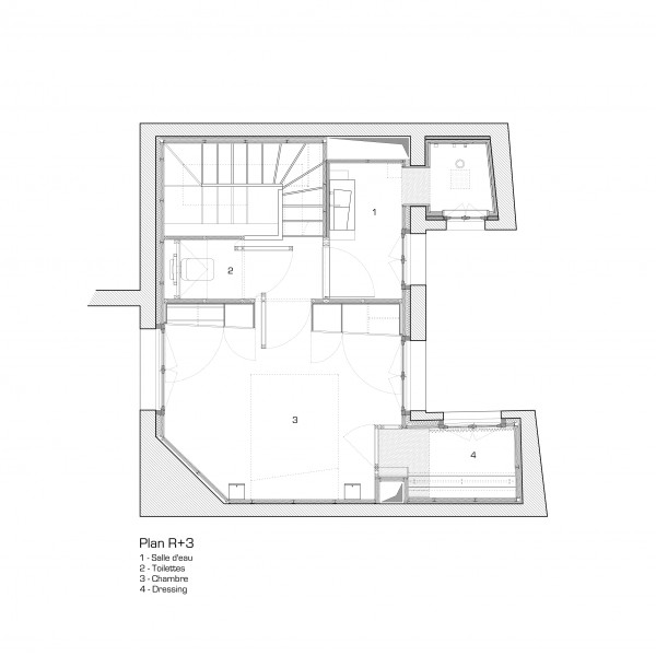 Plan R+3 / L'atelier Miel