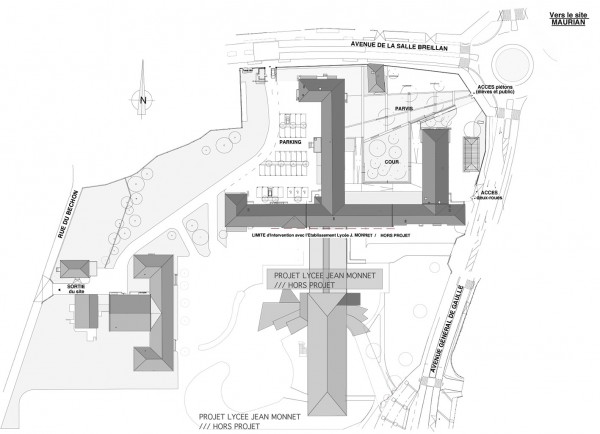 Plan de Masse du site Béchon / Agence Latour-Salier
