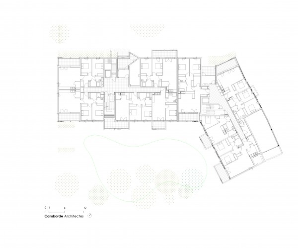 Plan RDC Résidence / Camborde Architectes