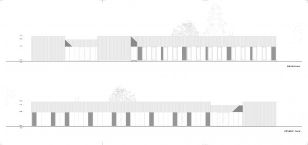 élévations est et ouest / escande société d'architecture