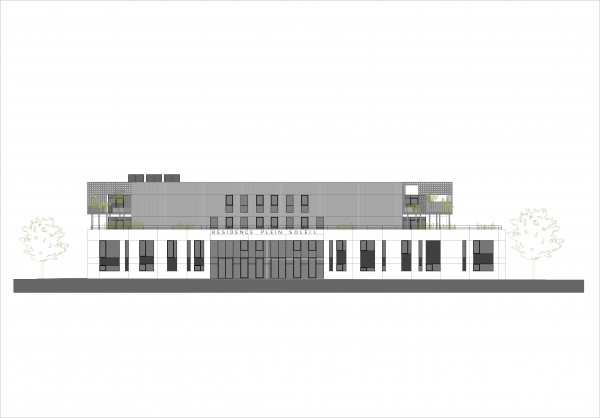 Façade nord, Entrée du bâtiment / Agence LATOUR-SALIER
