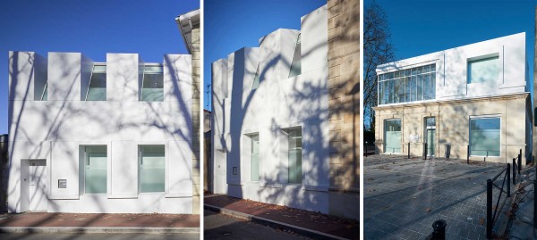 Vue de la façade en Corian / Bupa Architectures | Cabinet Dentaire
