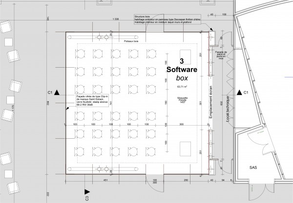showroom lectra - plan software box / a_traits architecture