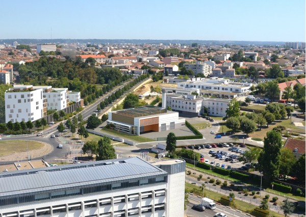 Vue d'ensemble depuis le toit de la maternité du CHU / N. Richelet