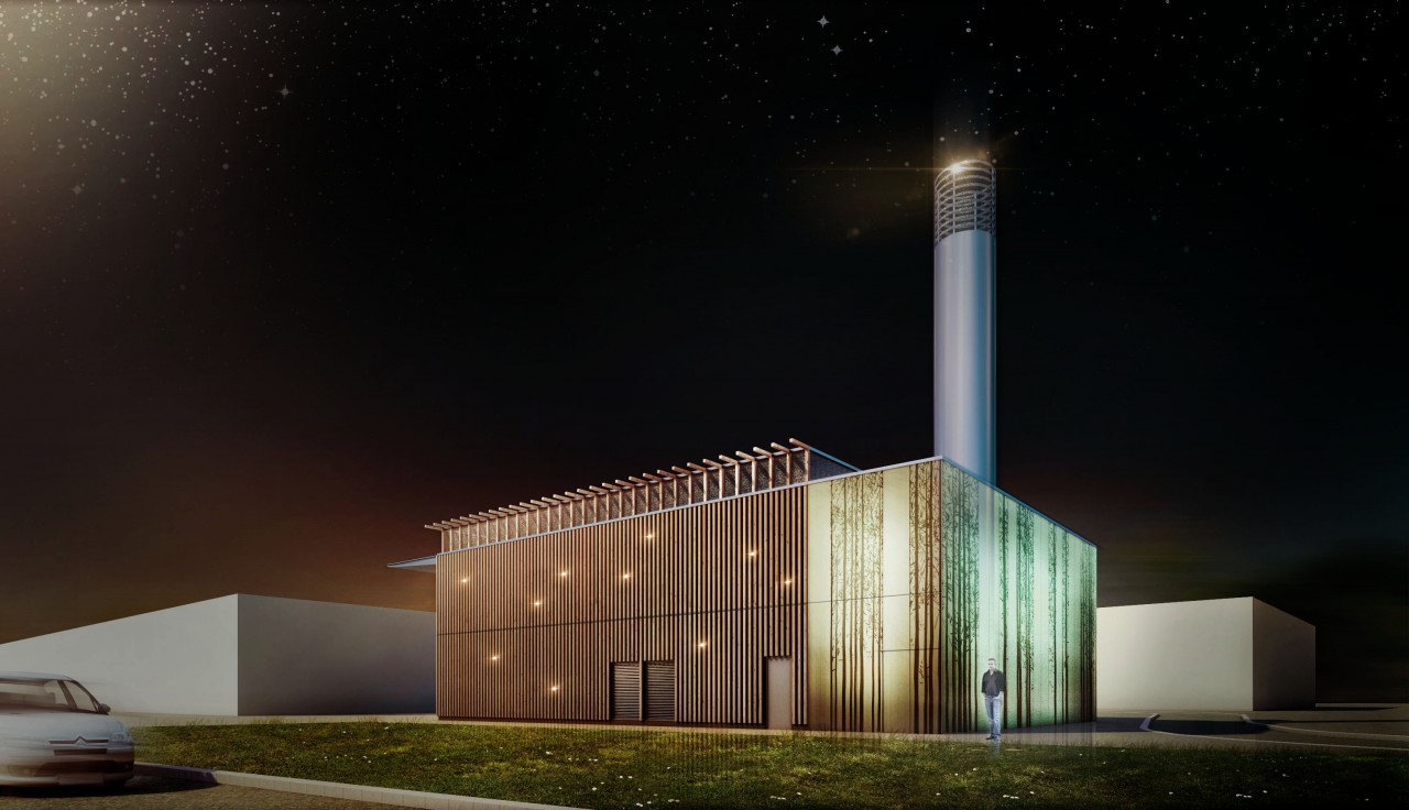 Scénographie lumineuse vue depuis le Quai de Paludate / N Richelet