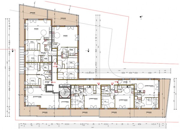 plan R+3 / Jean Dubrous architecture