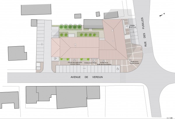 plan masse / Jean Dubrous Architecture