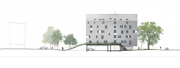 FACADE NORD BATIMENT C / FLINT