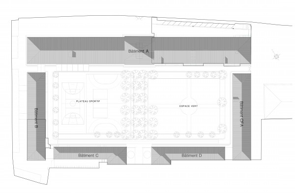 plan de masse / Cabinet d'architecture MASSIE