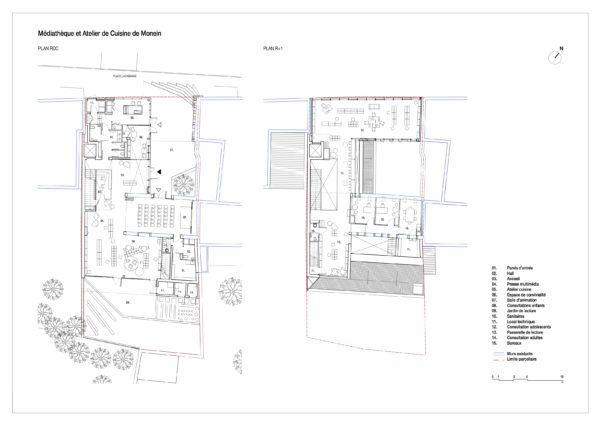 Plans RDC et R+1 / Oeco architectes