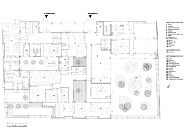 Plan Rez de Chaussée / Agence Ferron & Monnereau