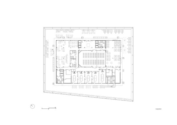 plan R+5 - centre de conférences + terrasse deck / atelier d'architecture King Kong