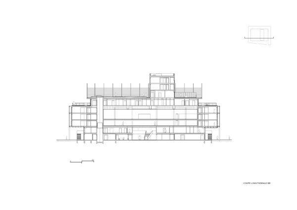 coupe longitudinale / atelier d'architecture King Kong
