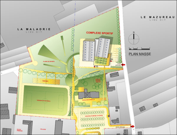 PLAN MASSSE PROJET / Aacgr Architecte