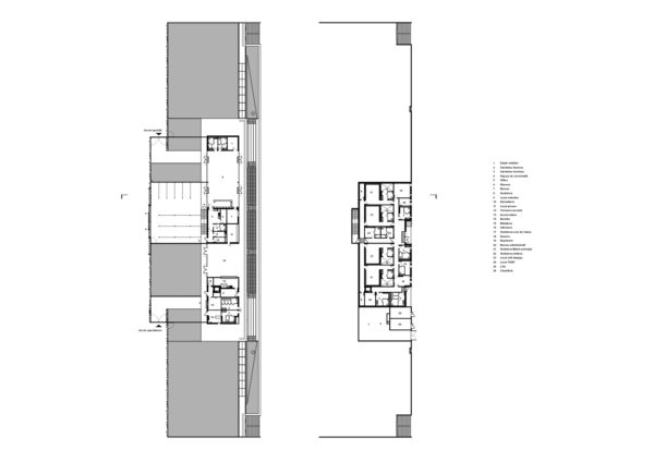 plans de niveaux Tribune d'honneur / Olgga/Atelier Cambium