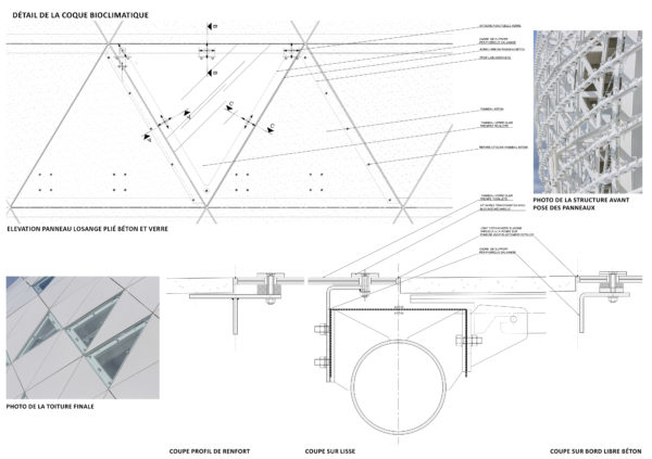 Détail de la coque bioclimatique / Atelier Ferret Architectures
