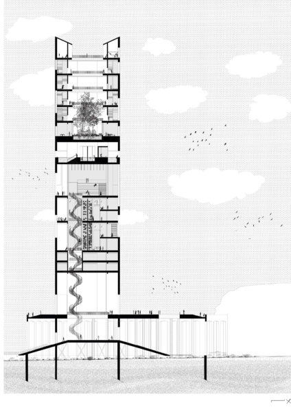 Créer un repère dans le site - Intentions architecturales / Sophie Renard