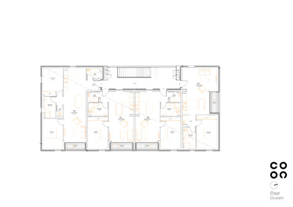 Plan d'étage courant / CoCo architecture