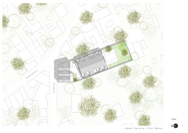 Plan masse / Faye Architectes