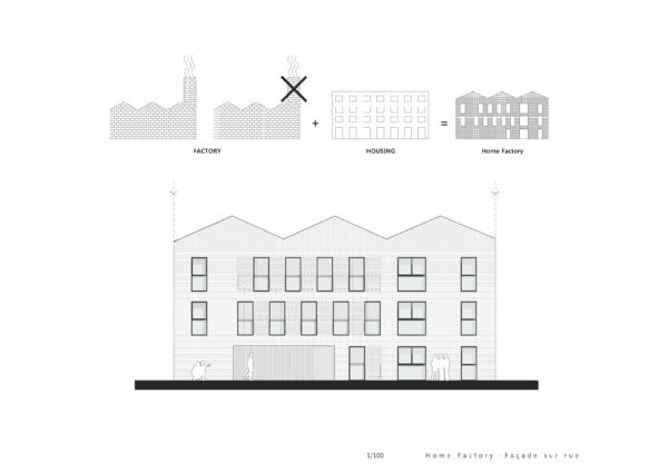 Façade sur rue / Faye Architectes