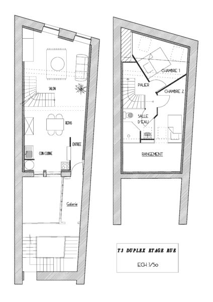 T3 DUPLEX ETAGE RUE / Alix BERARD