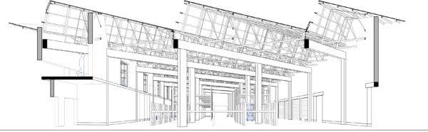 Coupe perspective - Usine de traitement des matériaux / Thibaut Aubert