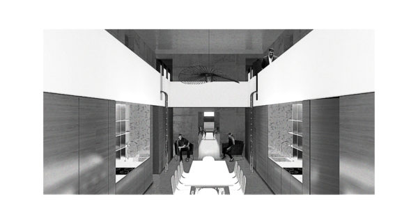 Espace collectif, cuisine et salle à manger [8 habitants] / 