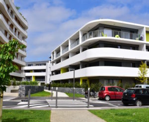 Vue du projet depuis l'espace public / AJL