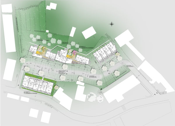 plan masse et rdc / ALC ARCHITECTES