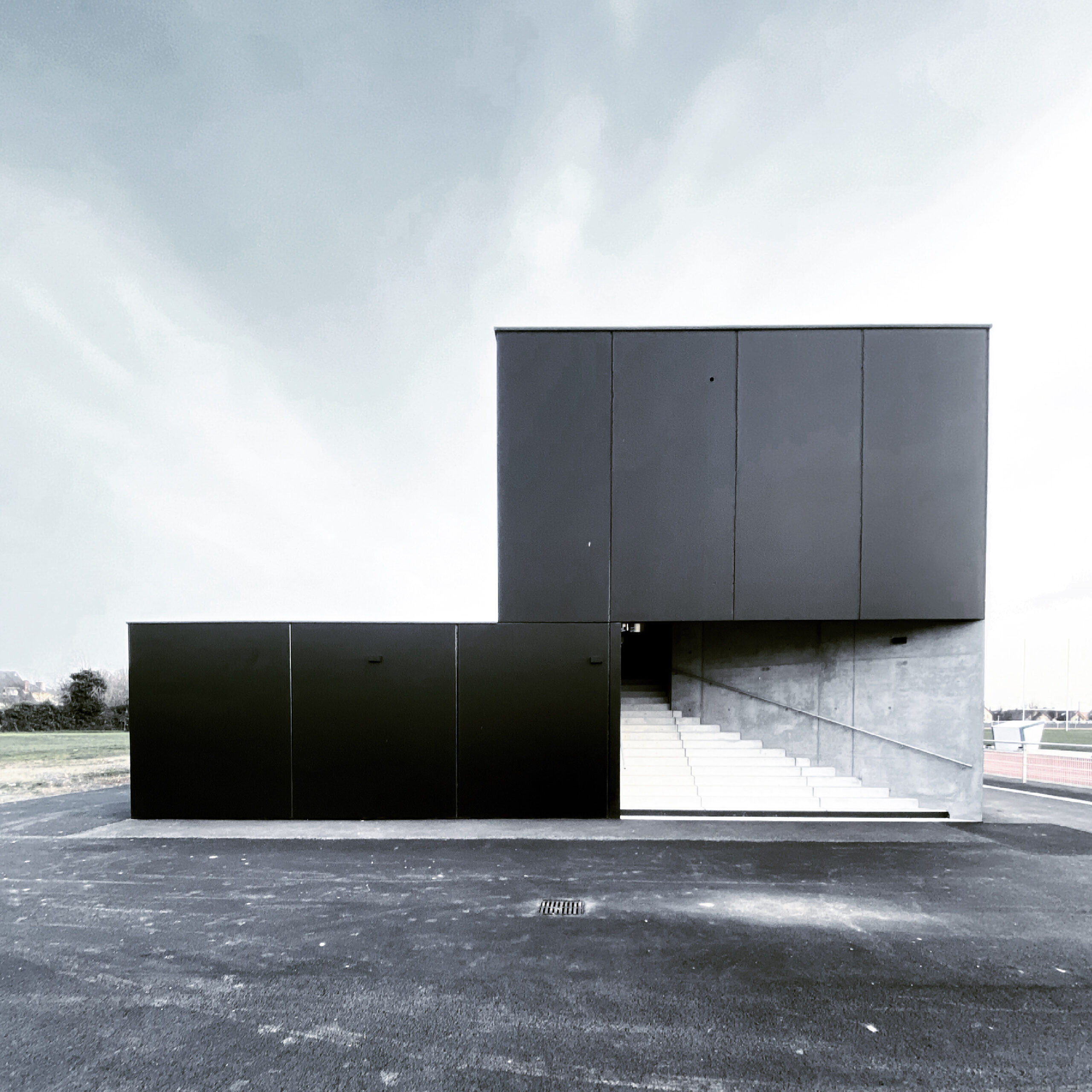 Vue entrée latérale / Thibaudeau Architecte
