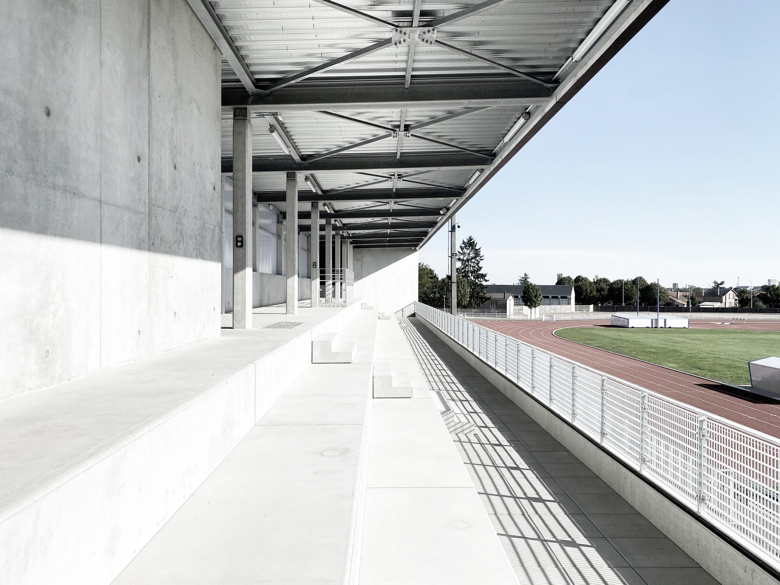 Vue depuis les gradins / Thibaudeau Architecte