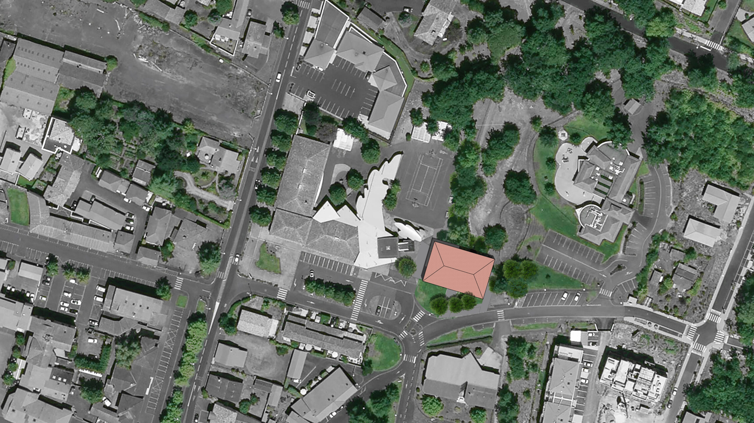 GVA BISCARROSSE PLAN MASSE / GERALDINE VALOIS ARCHITECTURE