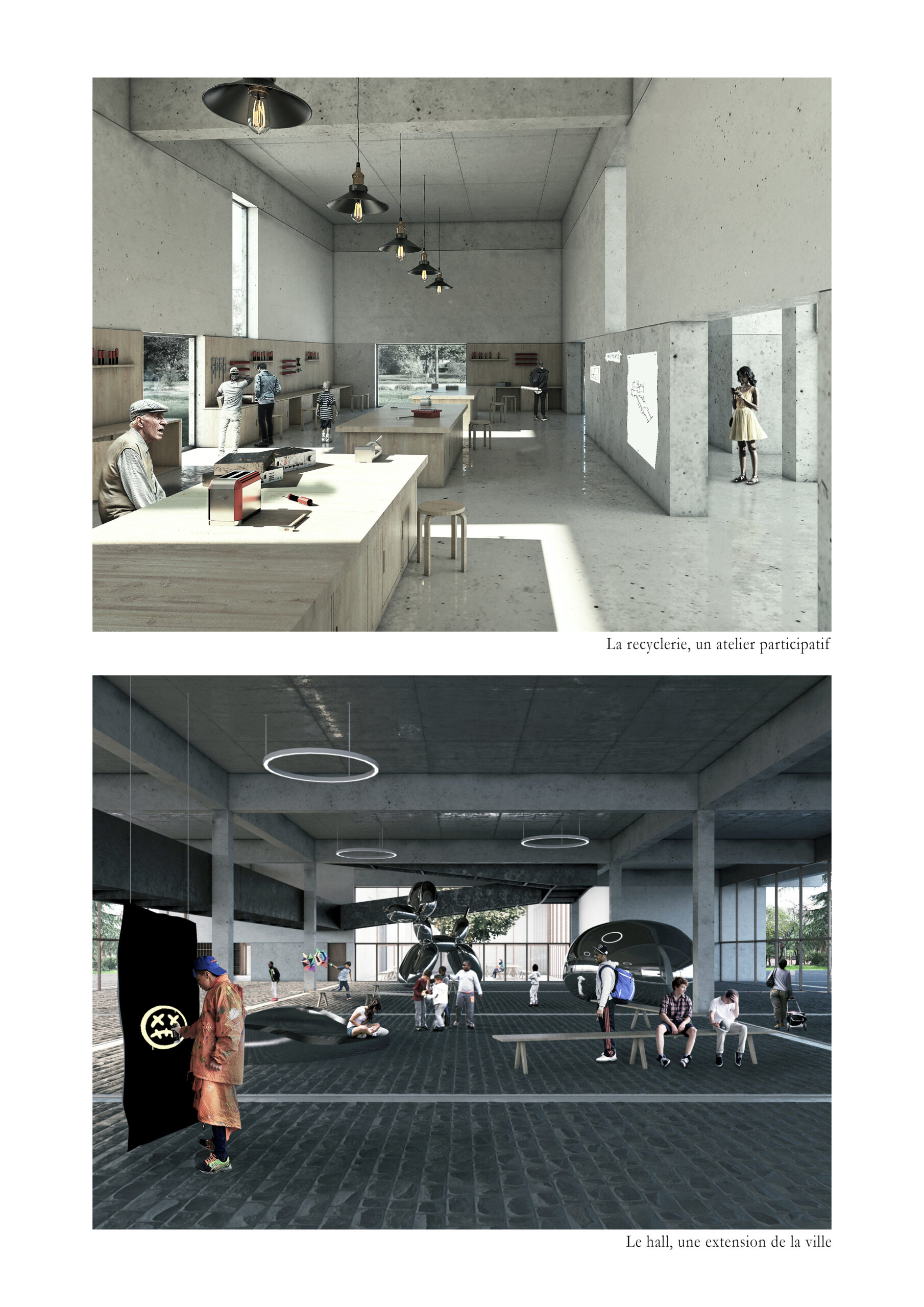 Image du hall et de la recyclerie / Gautier BAUFILS & Gaspard JOURNET