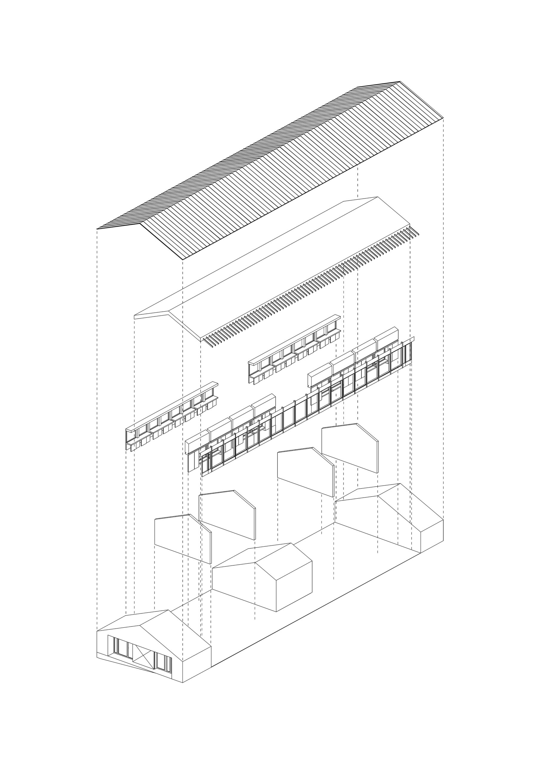 axonométrie éclatée / esnardsanz architectes